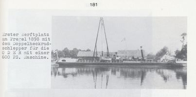 Königsberg (Pr.), Stadtkreis Königsberg Königsberg, Uniongießerei, Werft, Doppelheckradschlepper für die Oder mit einer 600 PS Maschine 