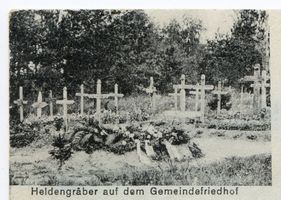 Großgarten, Kreis Angerburg Possessern, Heldengräber auf dem Gemeindefriedhof 