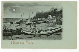 Cranz Kr. Samland, Ort, Kreis Samland Cranz Kr. Samland, Boote am Strand Кранц, Самбия, лодки на пляже