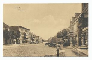 Lyck, Stadt, Kreis Lyck Hindenburgstraße (fr. Bahnhofstraße) Lyck, Hauptstraße 
