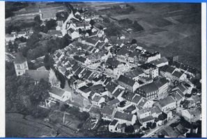 Landsberg, Stadt, Kreis Preußisch Eylau Landsberg i. Ostpr., Gesamtansicht VI, Luftbild 