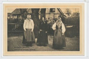  Kurische Nehrung, Mädchen in kurischer Kleidung Ostpreußische Trachten