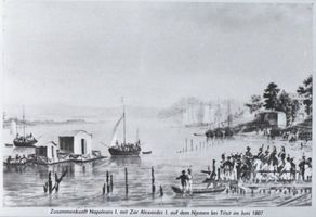  Erste Begegnung Kaiser Alexanders mit Napoleon auf der Memel II 