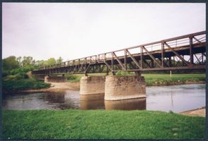 Norkitten, Kreis Insterburg Norkitten, Pregelbrücke bei Norkitten 
