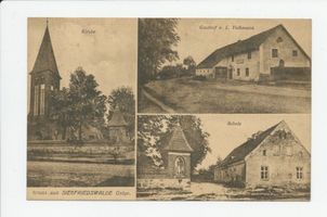 Siegfriedswalde, Kreis Heilsberg Siegfriedswalde, Kirche, Gasthaus, Schule 