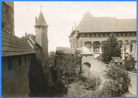 Marienburg, Westpr., Kreis Marienburg Marienburg i. Westpr., Die Marienburg; Westflügel des Mittelschlosses mit Zugbrücke zum Hochschloß Marienburg, Schloß