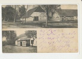 Grünhayn, Kreis Wehlau Grünhayn (??), Gasthaus (??), Dorfpartie 