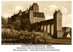 Marienwerder, Stadt, Kreis Marienwerder  Marienwerder, Schloß und Dom