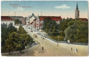 Gumbinnen, Stadt, Kreis Gumbinnen Gumbinnen, Partie an der großen Brücke II Гумбиннен, вид у Большого моста, II