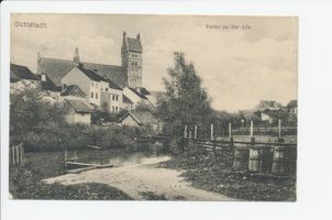 Guttstadt, Kreis Heilsberg Guttstadt, Partie an der Alle um 1909 Гуттштадт, вид на реке Алле, около 1909 года