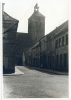 Rößel, Stadt, Kreis Rößel Rößel, Georg-Matern-Straße mit Kath. Pfarrkirche 