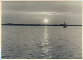  Frisches Haff, Sonnenuntergang (zwischen Narmeln und Neutief) Frische Nehrung - Frisches Haff
