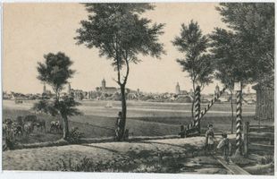 Königsberg (Pr.), Stadtkreis Königsberg Königsberg, Gesamtansicht, von den Friedländer Mühlen aus gesehen - Lithographie 