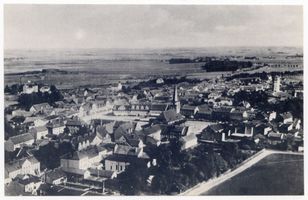 Schloßberg, Kreisstadt, Kreis Schloßberg Schlossberg, Ortsansicht - Luftbild IV 
