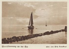 Cranz Kr. Samland, Ort, Kreis Samland Cranz Kr. Samland, Abendstimmung an der See 