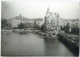 Königsberg (Pr.), Stadtkreis Königsberg Königsberg, Schlossteich mit Stadthalle XIX Кёнигсберг, Замковый пруд с городским концертным залом, XIX