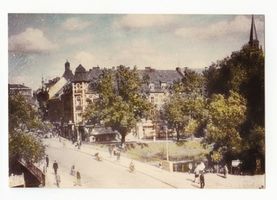 Gumbinnen, Stadt, Kreis Gumbinnen Adolf-Hitler-Straße (fr. Darkehmer Straße bzw. Königstraße) Gumbinnen, An der großen Brücke III Гумбиннен, у Большого моста, III