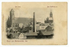 Marienwerder, Stadt, Kreis Marienwerder Marienwerder, Der Dom und das Rathaus 