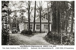Tilsit, Stadt, Stadtkreis Tilsit   Tilsit, Waldschlößchen im Stadtwald