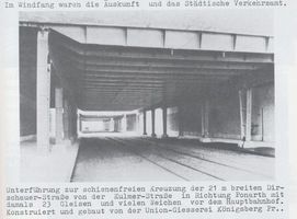 Königsberg (Pr.), Stadtkreis Königsberg Königsberg, Bahnhof, Unterführung zur Dirschauer Straße Кёнигсберг, вокзал, переход к Диршауерштрассе