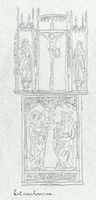Kumehnen, Kreis Samland Kumehnen, Kirche, Altar, Skizze 