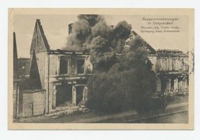 Schloßberg, Kreisstadt, Kreis Schloßberg Hermann-Göring-Straße (fr. Tilsiter Straße) Pillkallen, Tilsiter Str. Kriegszerstörungen Пиллкаллен, Тильзитерштрассе, военные разрушения