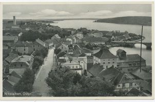 Nikolaiken Kr. Sensburg, Kreis Sensburg Nikolaiken, Ortsansicht mit See 
