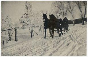 Schloßberg, Kreisstadt, Kreis Schloßberg Pillkallen Kr. Schloßberg, Winterliche Straße 