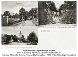 Rudau Kr. Samland, Historischer Schlachtenort, Kreis Samland  Samland, Orte im Kreis