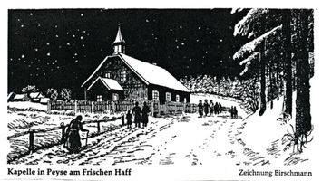 Peyse, Kreis Samland Peyse, Kapelle, Zeichnung 