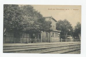 Niklaskirchen, Kreis Stuhm Nikolaiken Kr. Stuhm, Bahnhof 