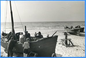 Pillkoppen, Kreis Samland Pillkoppen, Fischerboote am Strand II Пилькоппен, рыбацкие лодки на пляже, II