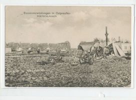 Peterort, Kreis Schloßberg Pötschlauken Kr. Schlossberg, Russenverwüstungen Пётшлаукен, уезд Шлоссберг, разрушения, причинённые русскими