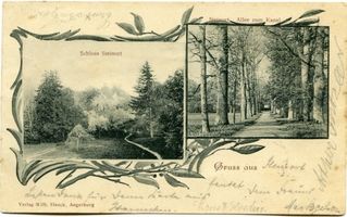Steinort Kr. Angerburg, Ort, Kreis Angerburg Steinort Kr. Angerburg, Allee zum Kanal, Schloss 