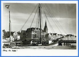 Elbing, Stadt, Stadtkreis Elbing Elbing, Hafenbild mit Blick zur Stadt (Mitte Nikolaikirche) 