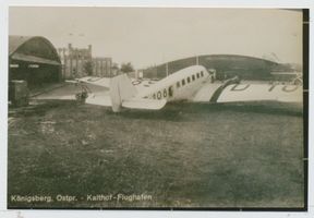 Königsberg (Pr.), Stadtkreis Königsberg Königsberg, Flughafen Devau, Junkers F 13 auf dem Flugfeld Königsberg, Flughafen Devau
