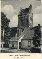 Mühlhausen Kr. Preußisch Eylau, Kreis Preußisch Eylau Mühlhausen Kr. Preußisch Eylau, Kirche Мюльхаузен, уезд Пройсиш-Эйлау, церковь
