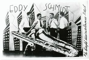Tilsit, Stadt, Stadtkreis Tilsit Hohe Straße 40 Tilsit, Hohe Straße 40, Cafe Kaiserkrone, Musikgruppe  Eddy Schmidt  