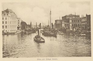 Königsberg (Pr.), Stadtkreis Königsberg Königsberg, Partie am Pregel mit Grüner Brücke und Börse III Königsberg, Grüne Brücke