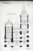 Königsberg (Pr.), Stadtkreis Königsberg Königsberg, Dom, Skizze, Schnitt durch den Westbau Königsberg, Dom