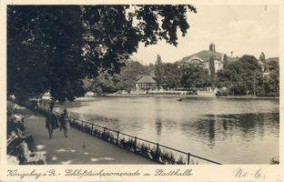 Königsberg (Pr.), Stadtkreis Königsberg Königsberg, Schloßteichpromenade und Stadthalle III Königsberg, Stadthalle