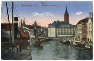 Königsberg (Pr.), Stadtkreis Königsberg Königsberg (Pr.), Hafenpartie am Kai Königsberg, Stadtteil Altstadt (Umgebung des Schlosses)