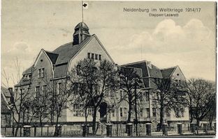Neidenburg, Stadt, Kreis Neidenburg Neidenburg, das Etappen Lazarett Найденбург, этапный лазарет