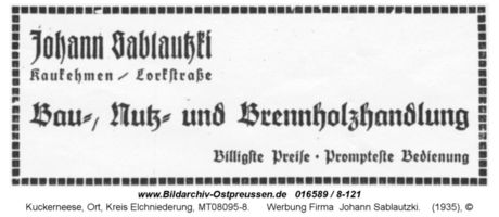 Kuckerneese, Ort, Kreis Elchniederung Lorkstraße