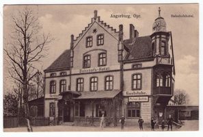 Angerburg Kr. Angerburg, Stadt, Kreis Angerburg Angerburg Kr. Angerburg, Bahnhofshotel 
