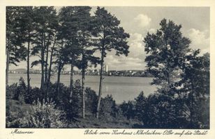 Nikolaiken Kr. Sensburg, Kreis Sensburg Nikolaiken Kr. Sensburg, Blick vom Kurhaus auf die Stadt Николаикен, р-н Зенсбург, вид с курхауса на город