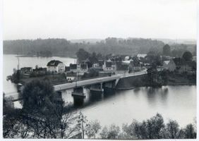 Nikolaiken Kr. Sensburg, Kreis Sensburg Nikolaiken, Stadtansicht mit neuer Brücke III Николаикен, вид города с новым мостом, III