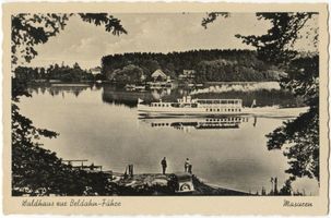  Masuren, Waldhaus zur Beldahn-Fähre Мазурия, лесной трактир «У Бельдахской переправы»