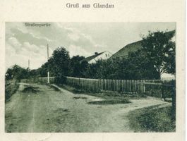 Glandau, Kreis Preußisch Eylau Glandau, Straßenpartie Гландау, вид на улице