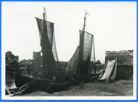 Gilge, Kreis Labiau Gilge, Vor der Ausfahrt der Fischerboote Гильге, перед выездом рыбацких лодок